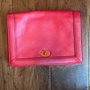 J.Crew Red Leather Tillary Convertible Purse
